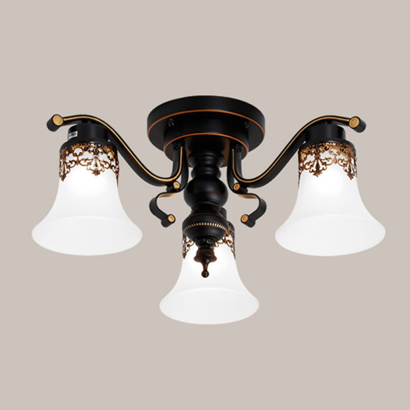 Eenvoudige inbouwplafondlamp Moderne plafondlamp met glazen kap voor woonkamer