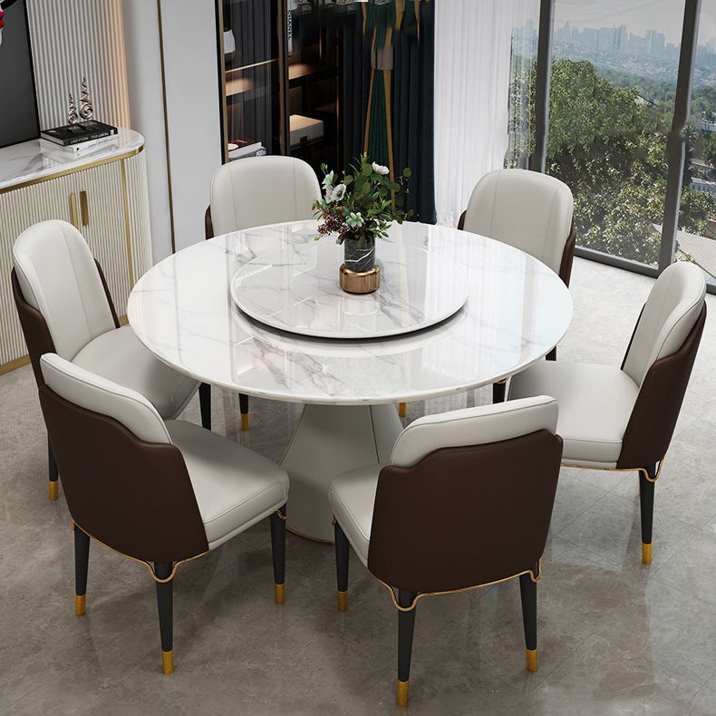 Modern Style Round Table Set 1/4/7 Pieces Dining Set for Home Use