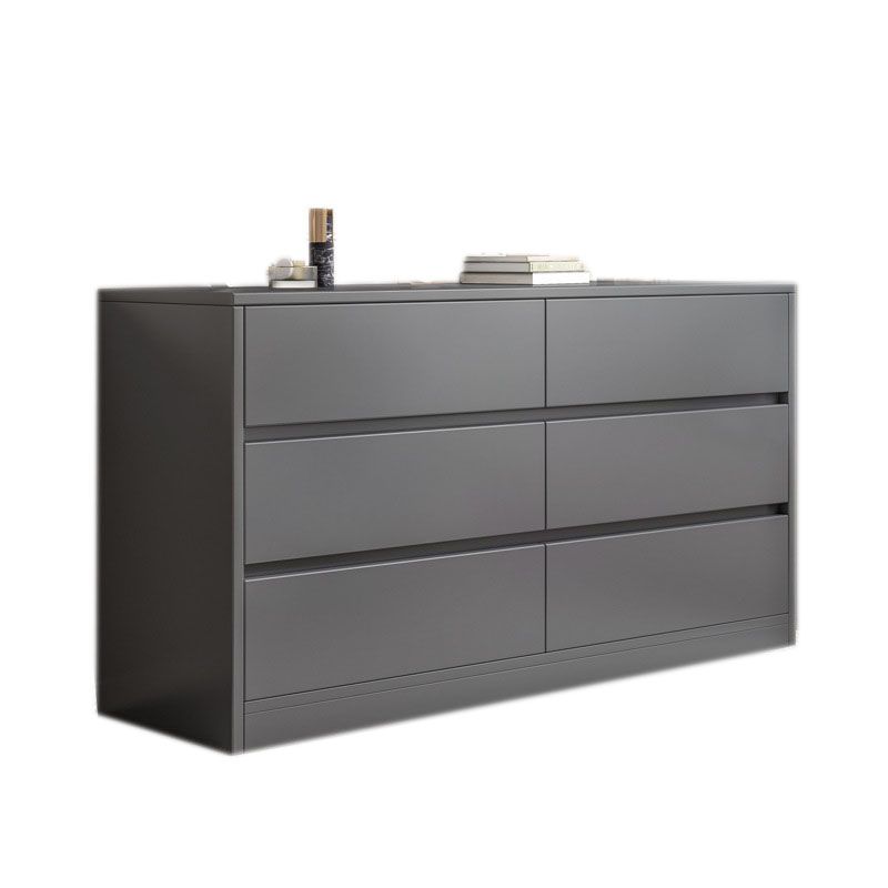 Contemporary Wood Double Dresser Bedroom Horizontal Storage Chest