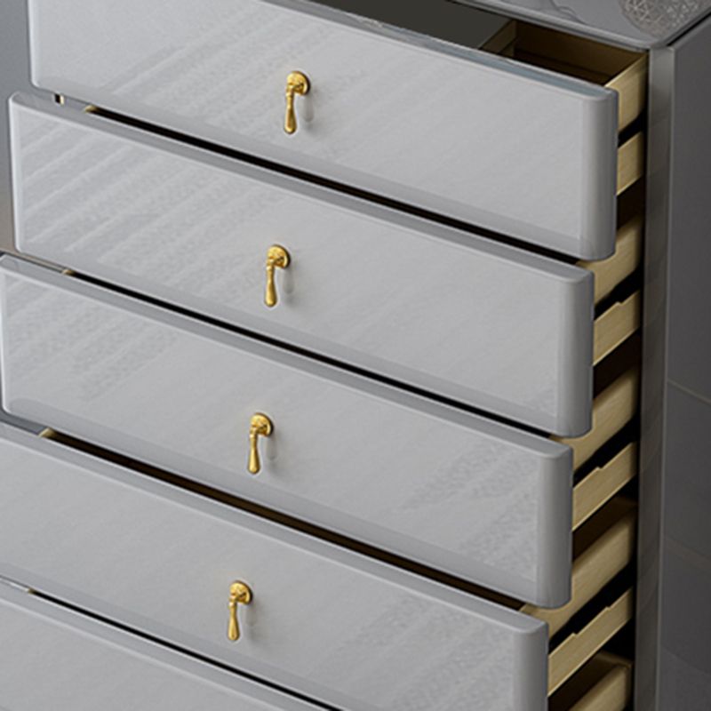 Contemporary 34.65'"/41.73" Tall Wooden Chest, Rectangle Accent Chest with Drawers