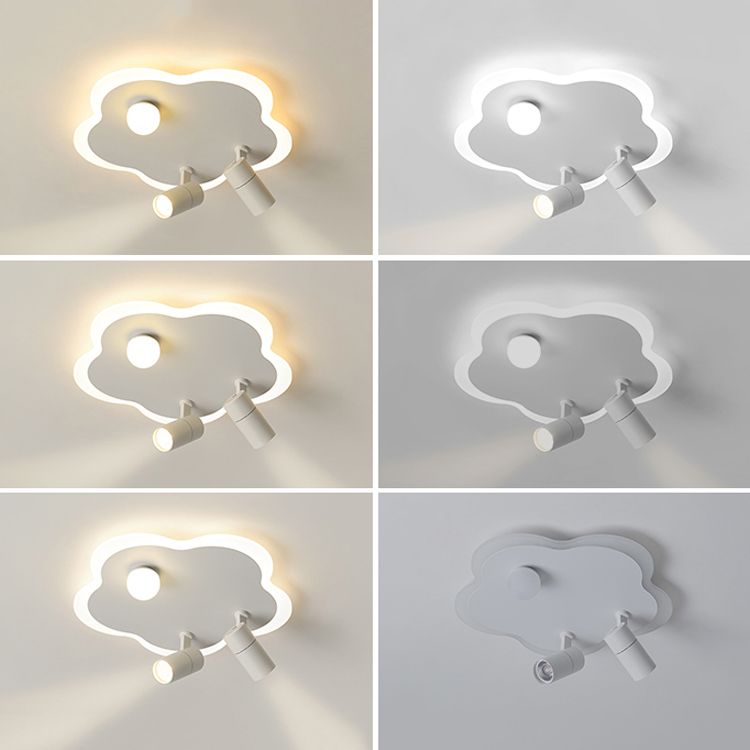 Lampada da soffitto bianca a forma di fiore Lampada da soffitto a LED con faretti