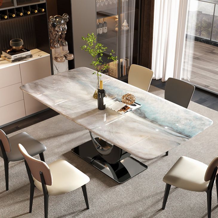 Rectangle Dining Room Table Pedestal Dinner Room Kitchen Table