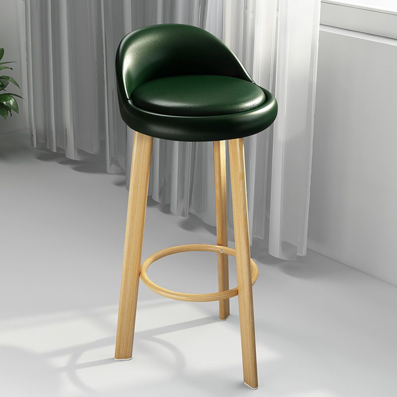 Taburete de bar sin brazos con respaldo moderno, taburete de bar de acero para cajero con cojín y reposapiés