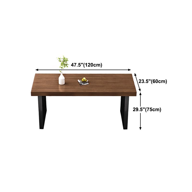 Solid Wood Top Dining Table Traditional Luxury Pine Wood Table with Sled Base