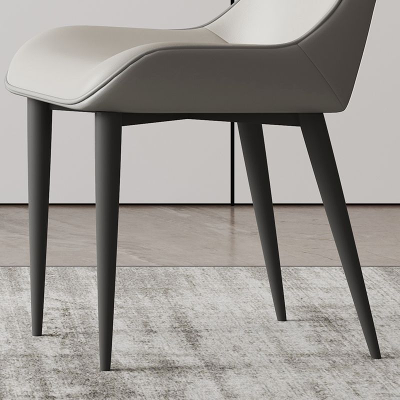 Modern Simple Side Chair Leather Side Dining Chair for Living Room