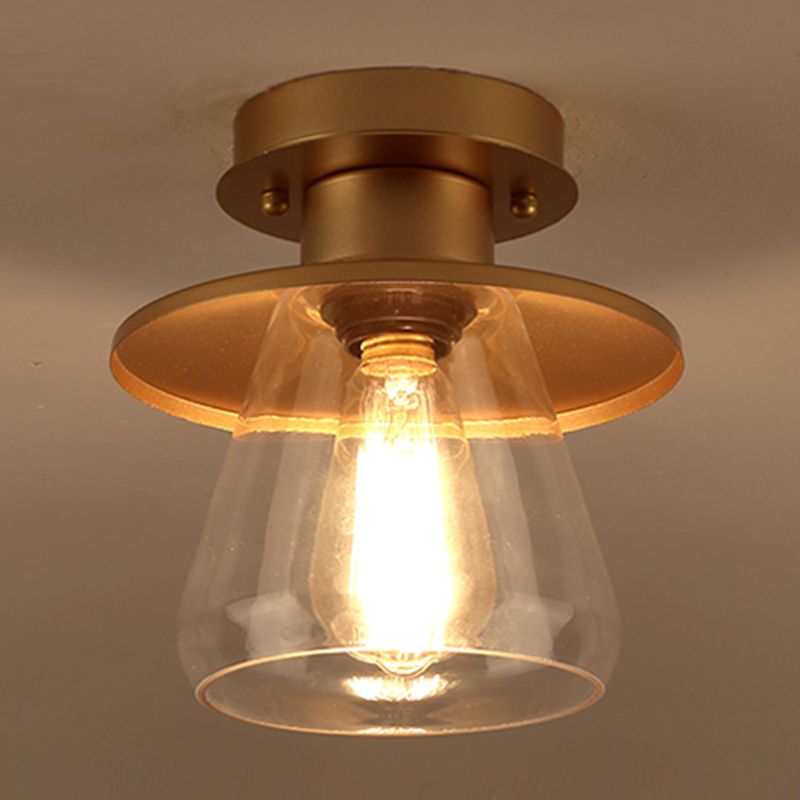 1-Licht-Unterputzleuchte Traditionelle Unterputzleuchte mit Glasschirm