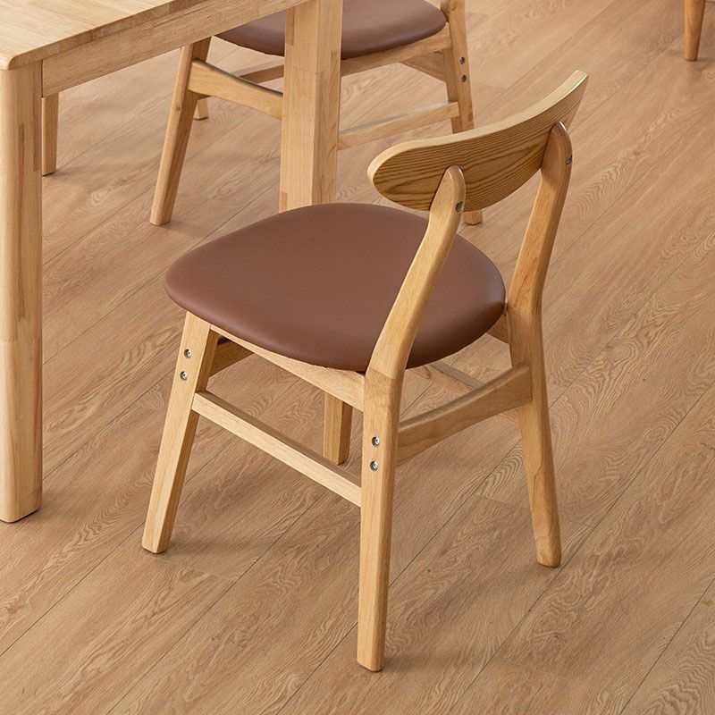 Wood Industrial Kitchen Dining Room Chair Open Back Side Chair