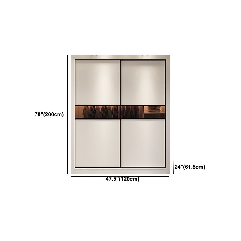 Contemporary Wardrobe Armoire Wooden Wardrobe Cabinet with Shelves