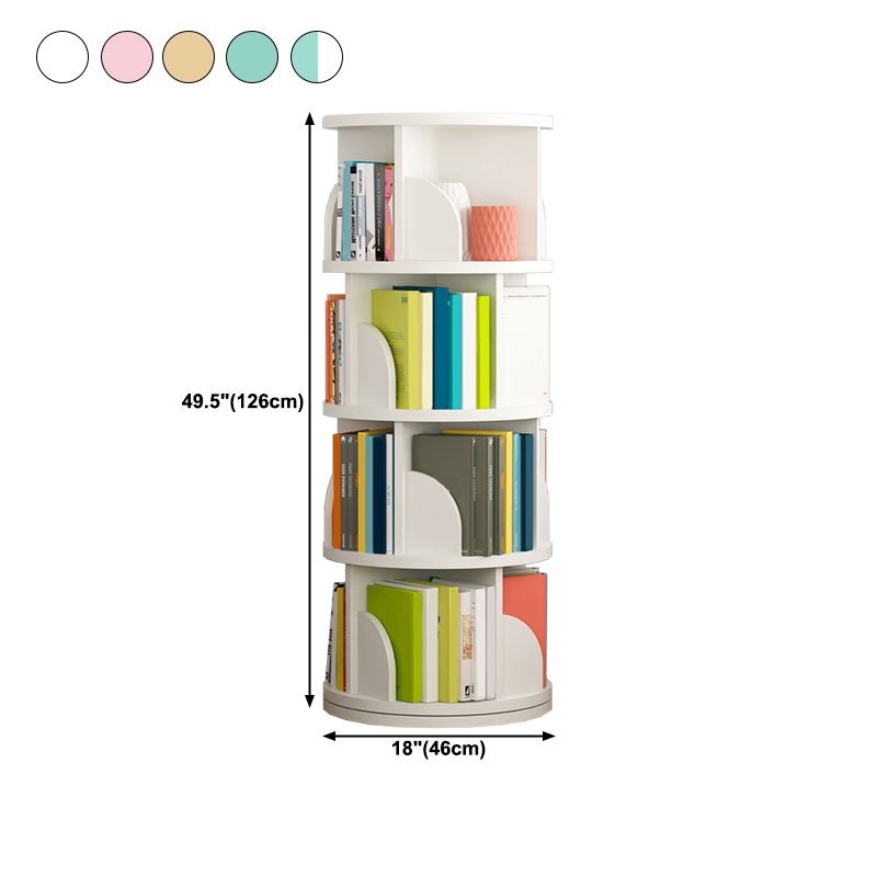Open Wooden Bookshelf Modern Home Living Room Revolving Bookcase