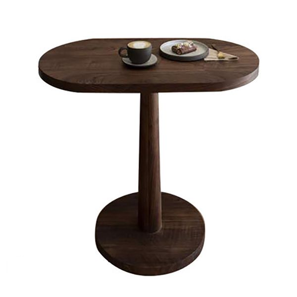 Scandinavian Pedestal Coffee Table Wood Scoring Coffee Table Set for Living Room
