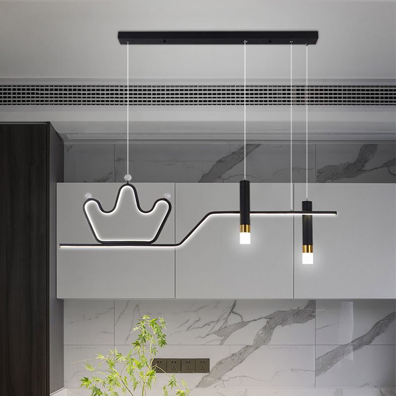 Lumières linéaires à LED Island Lights Metal Modern Prowing Lamping pour salle à manger