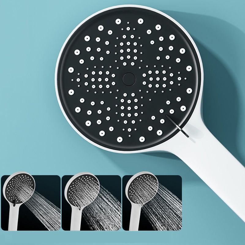 Wall Mounted Shower Arm Shower Faucet Metal Shower System with Slide Bar in White