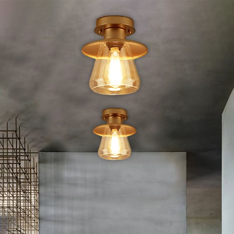 1-Licht-Unterputzleuchte Traditionelle Unterputzleuchte mit Glasschirm