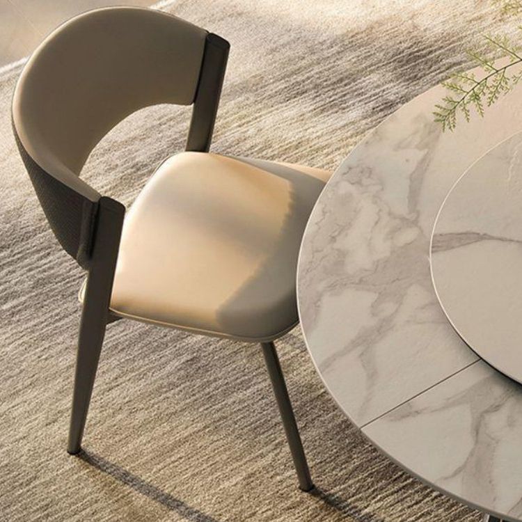 Modern Simple Side Chair Metal Frame Side Dining Chair for Living Room