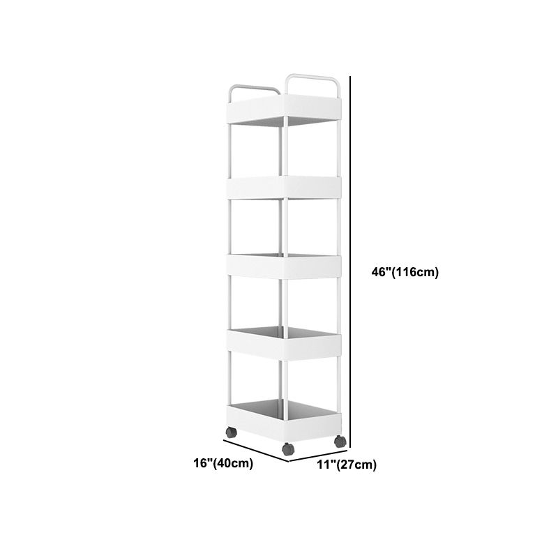 Modern Plastic Bookshelf Pure White Etagere Open Shelf Bookcase