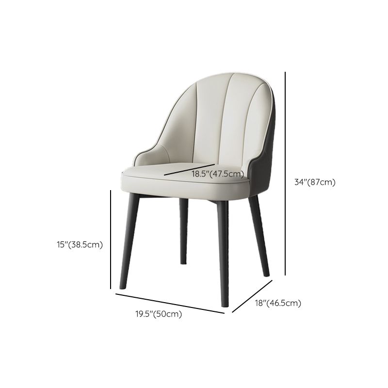 Modern Style Side Chair Leather Parsons Dining Chair for Dining Room