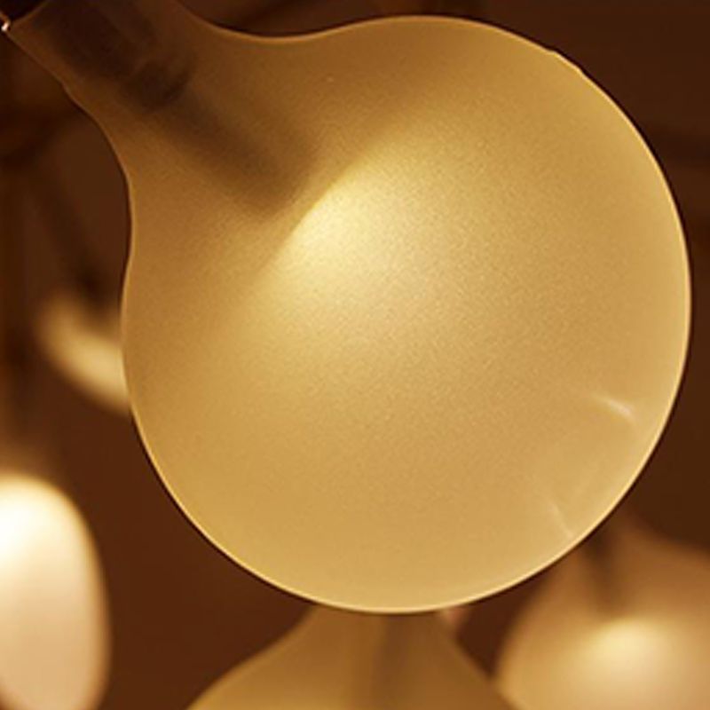 Metal Branch Shape Chandelier Postmodern Fireflies Hanging Lamp for Restaurant