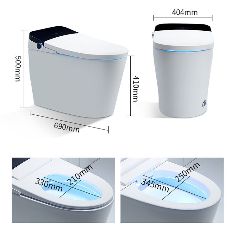 Floor Mount Flush Toilet Heated Seat One-Piece Toilet with Slow Close Seat