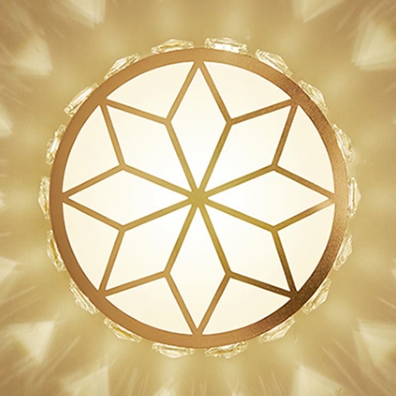 Geometric Ceiling Lamp Modern Iron 1 Light Flush Mount with Hole 2-3.5'' Dia for Aisle