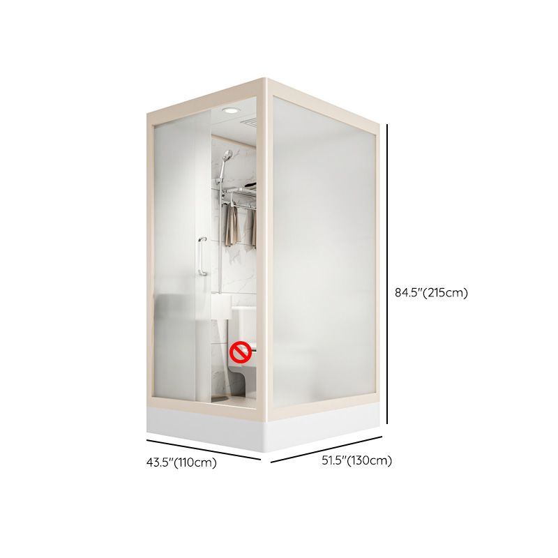 Rectangular Sliding Shower Enclosure Framed Shower Enclosure in White
