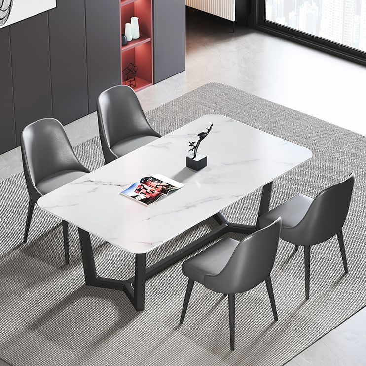 Modern 1/2/5/7 Pieces Rectangle Dining Set Sintered Stone Dining Table Set