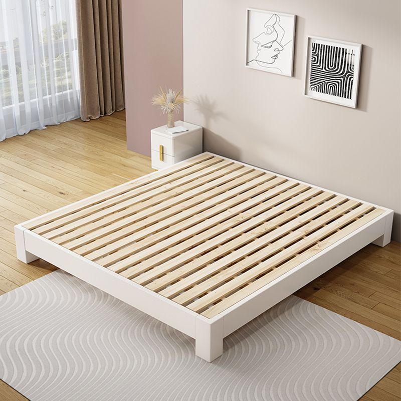 Scandinavian 9.84 " Tall Solid Color Wooden Platform Bed Frame