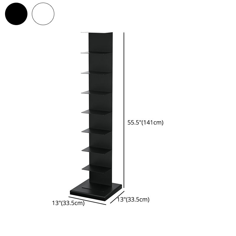 Contemporary Style Metal Bookshelf Open Bookcase for Living Room