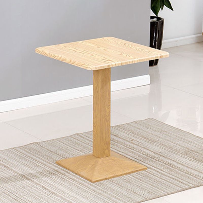 Contemporary Round and Wooden Square Dining Table for 2 People