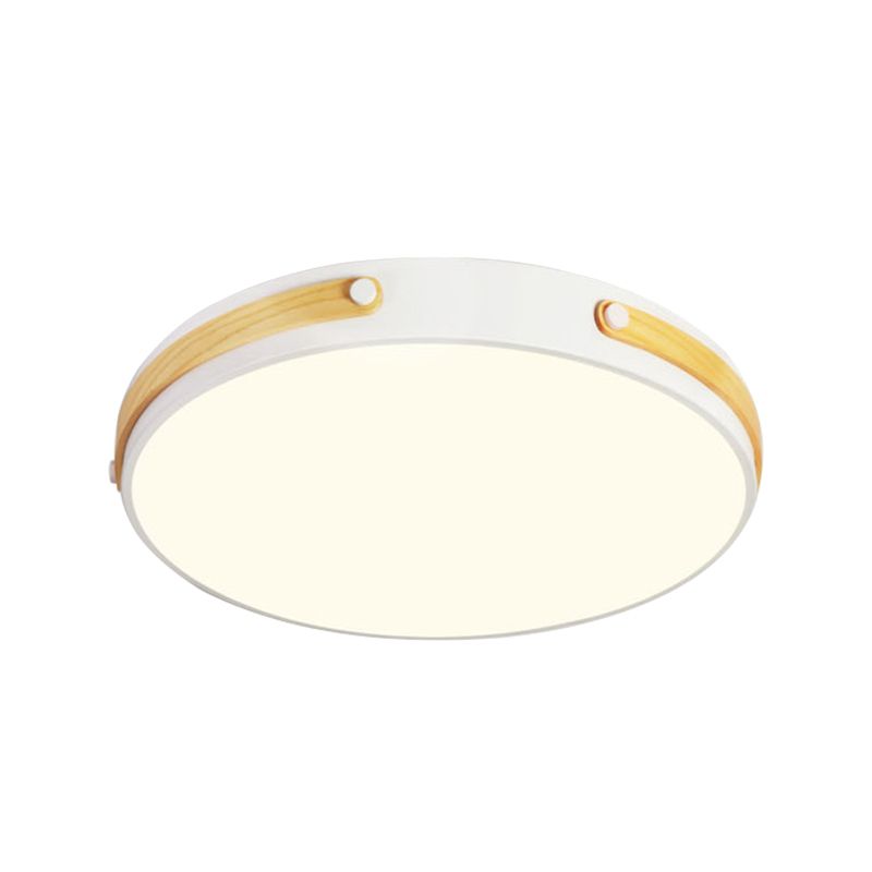 Cirkelvormige spoeling Modernistische acrylbruin/lichtbruin/roodbruine LED dicht bij plafondlamp in warm/wit licht, 16 "/21,5" breed