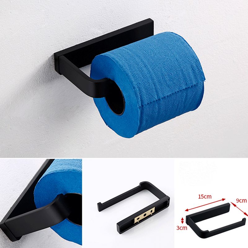 Black Bathroom Accessories Hardware Set with Towel Bar and Bath Shelf