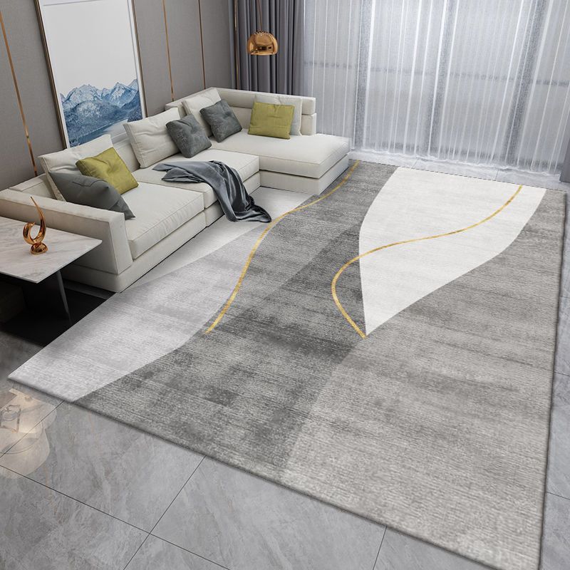 Pink Modern Rug Polyester Irregular Color Lump Rug Washable Rug for Living Room