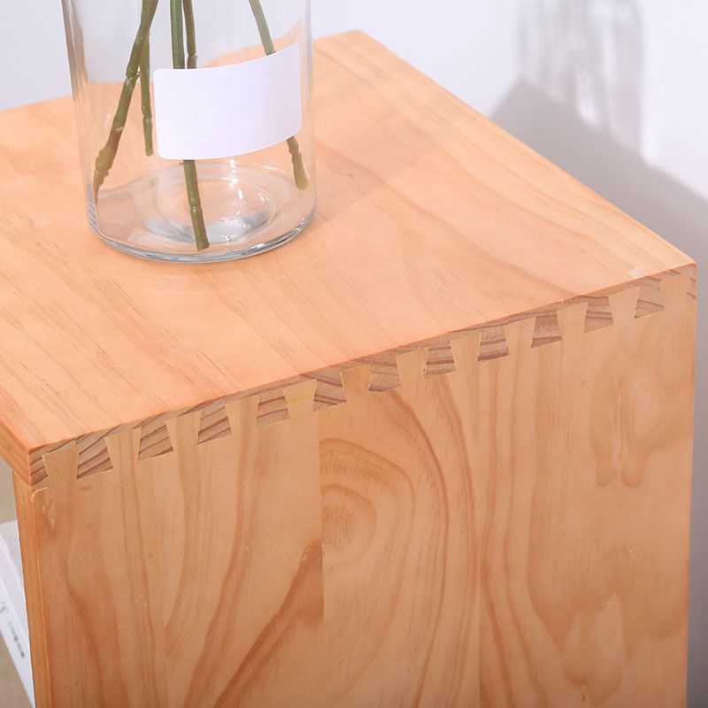 Open Back Cube Bookshelf Contemporary Wood Bookcase for Home