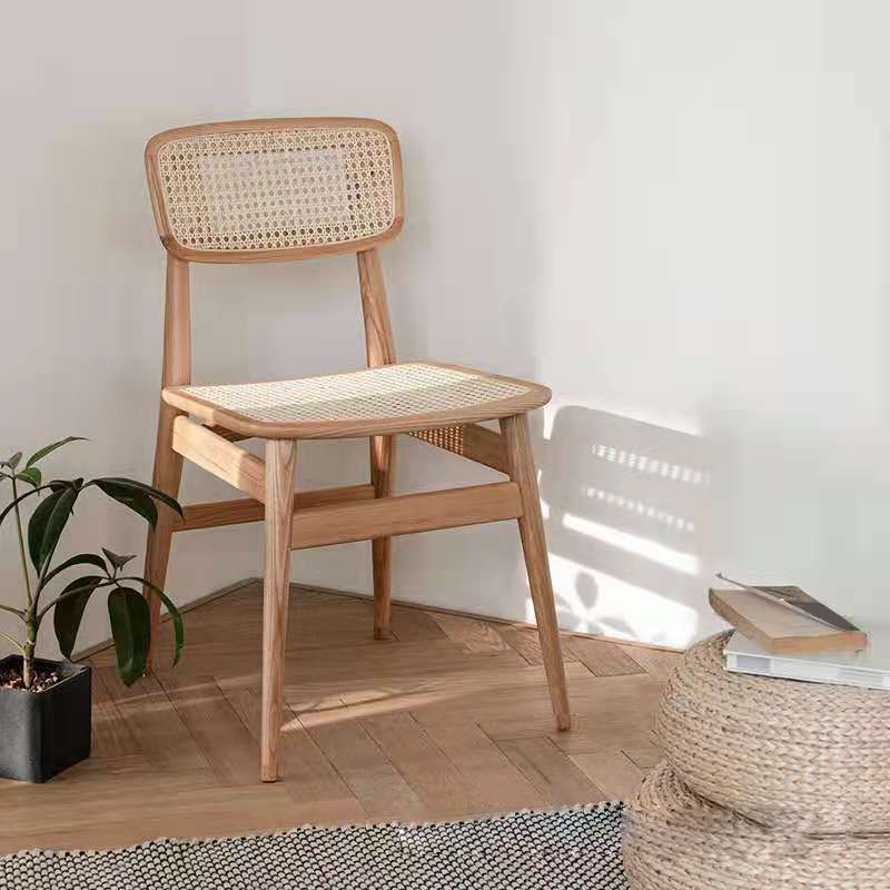 Industrial Side Chair Open Back Wood Dining Room Chair for Dining Room