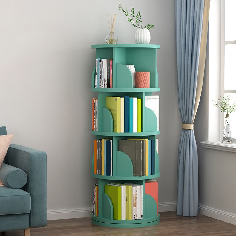 Open Wooden Bookshelf Modern Home Living Room Revolving Bookcase