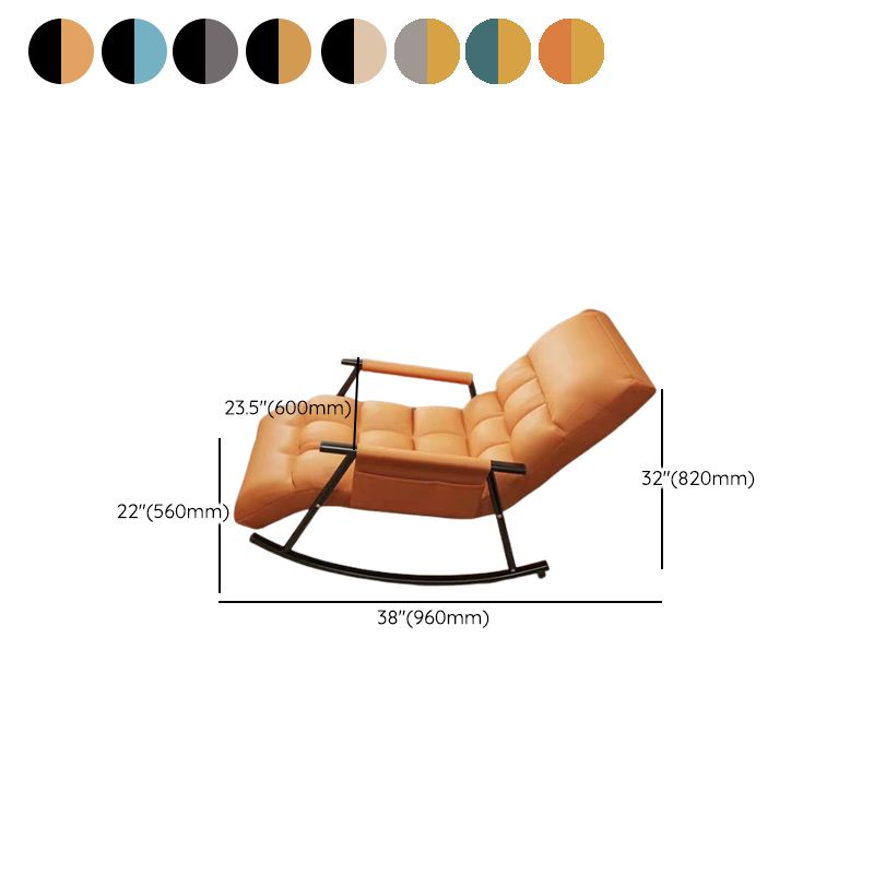 Single Rocker Chair Cotton Iron Base Lazy Chair for Living Room