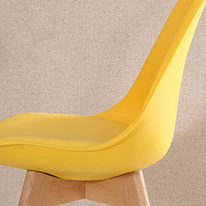 Silla lateral de Beech Parsons escandinavo de bossons Sillas de comedor de cuero (juego de 2)