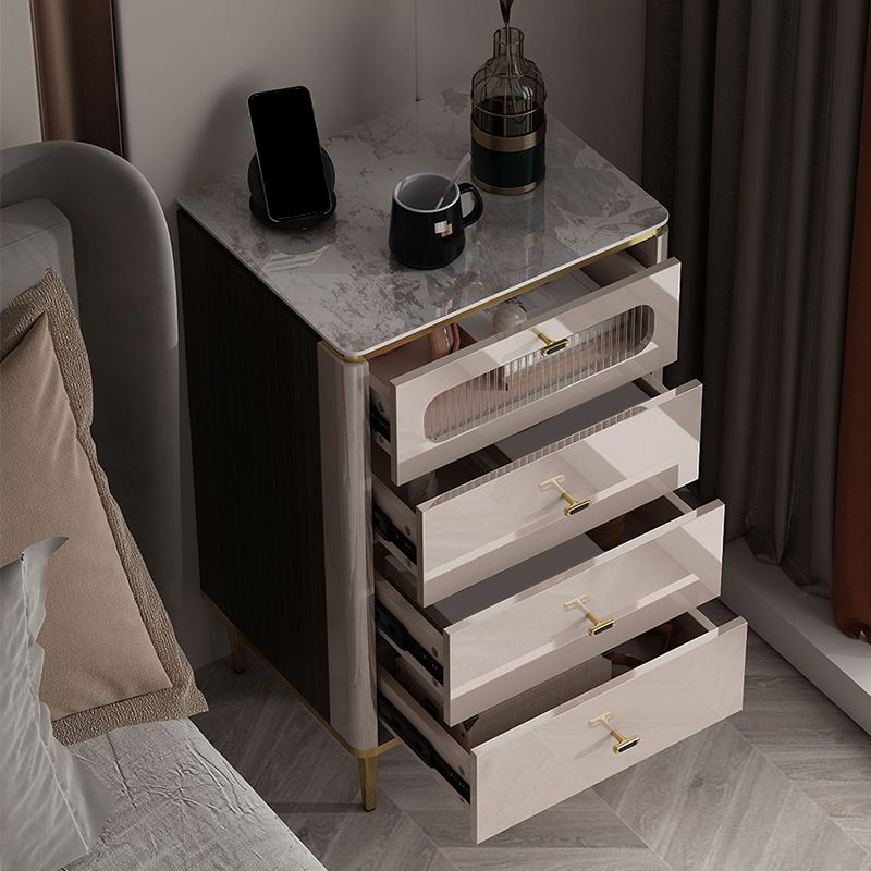 Classic Glam Dresser Stone Storage Chest Dresser with Drawers