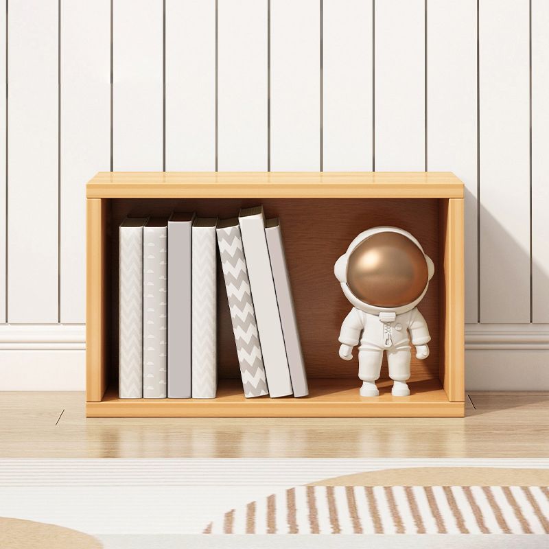 Closed Back Wooden Bookshelf Modern Living Room Horizontal Bookcase