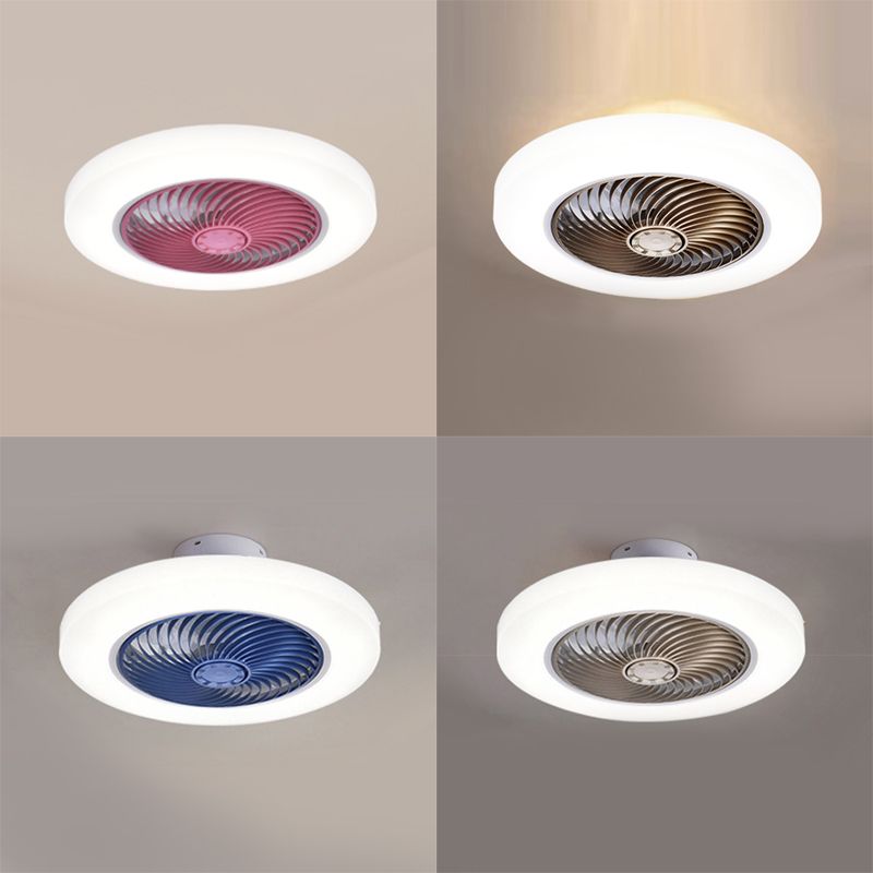 Acrylkreis Lüfterlampenlampenminimalismus LED Semi Flush Mount Light für Schlafzimmer