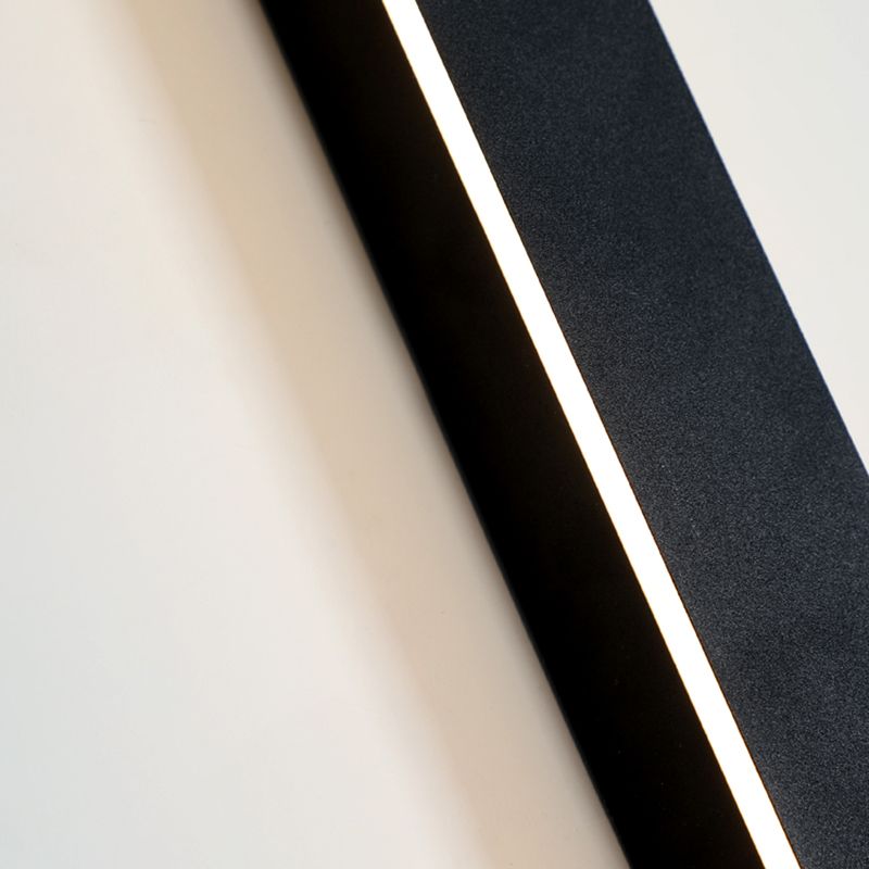Metall lineare Formwandlicht moderne 1 leichte Wandmontageleuchte in Schwarz