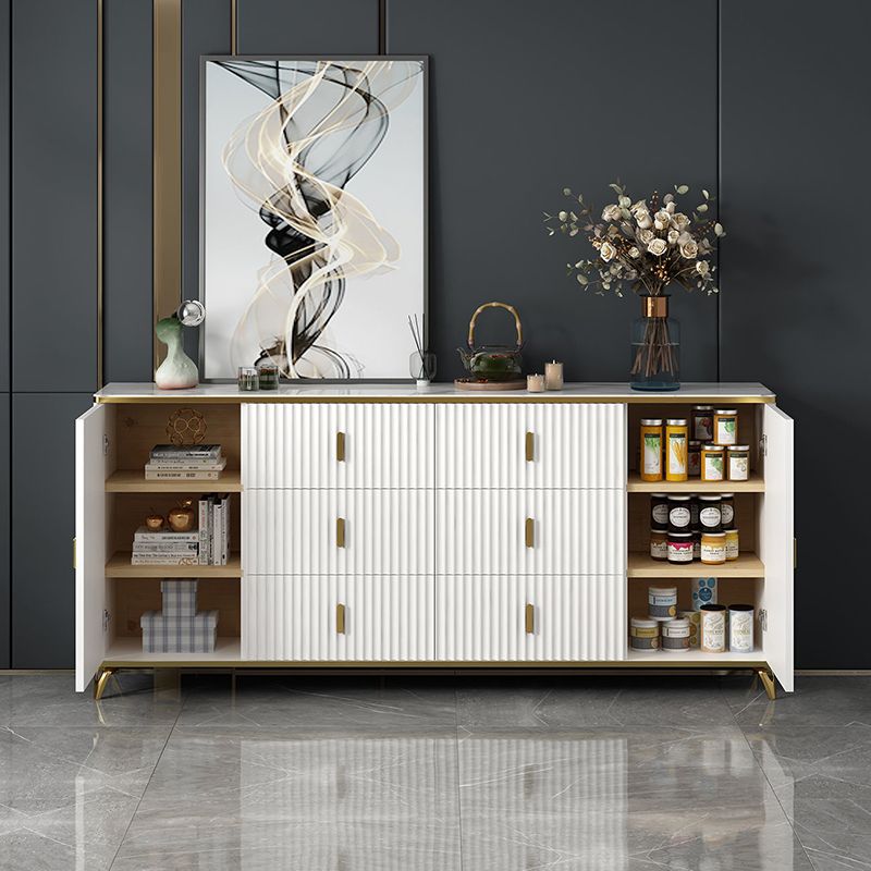 Classic Glam Matte Finish Combo Dresser Horizontal Bedroom Storage Chest