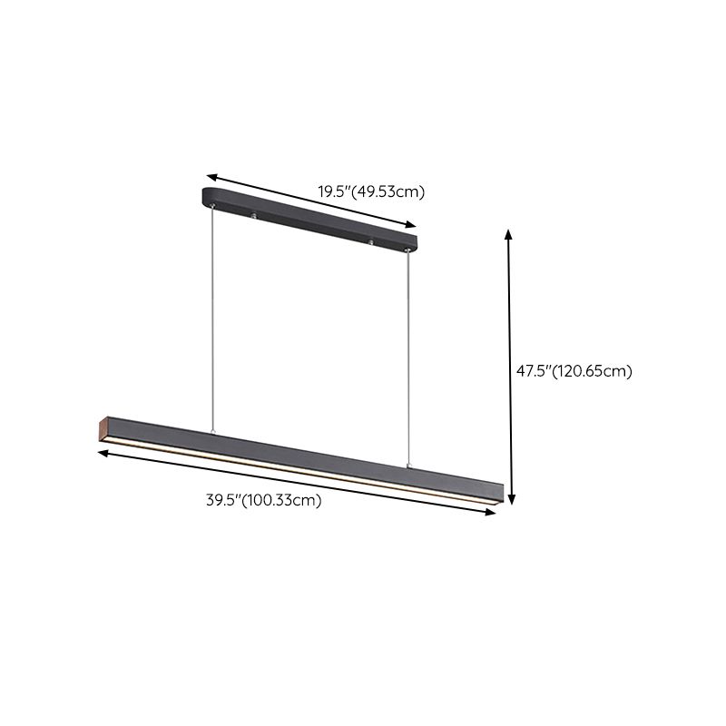 Modern Hanging Ceiling Light 1 Light Pendant Lighting Fixtures in Black Finish