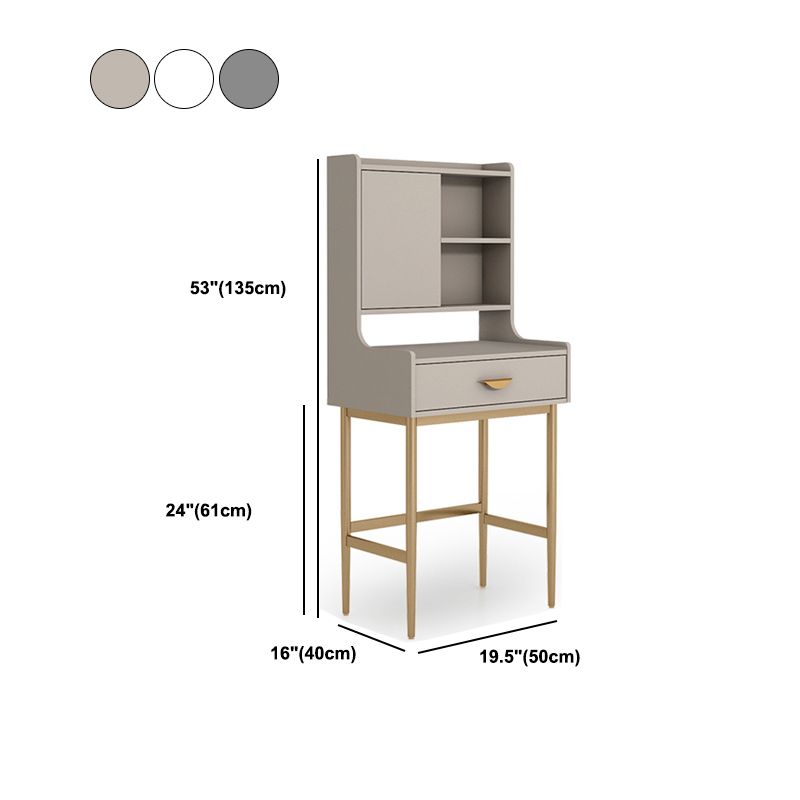 15.74" W x 53.14" H Makeup Dressing Table Stool Set With Drawers for Bathroom