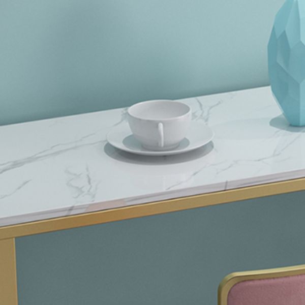 Metal Base Pub Table Glam Rectangle Bar Height Bar Table for Indoor