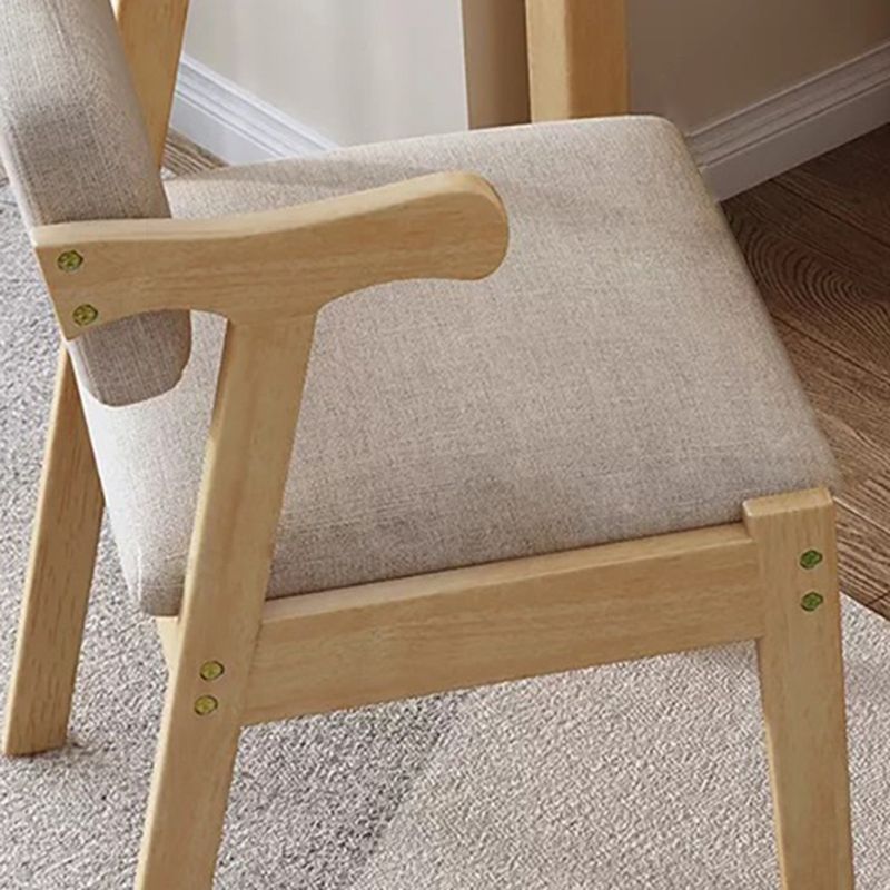 Contemporary Arm Chair Open Back Wood Dining Room Chair for Dining Room