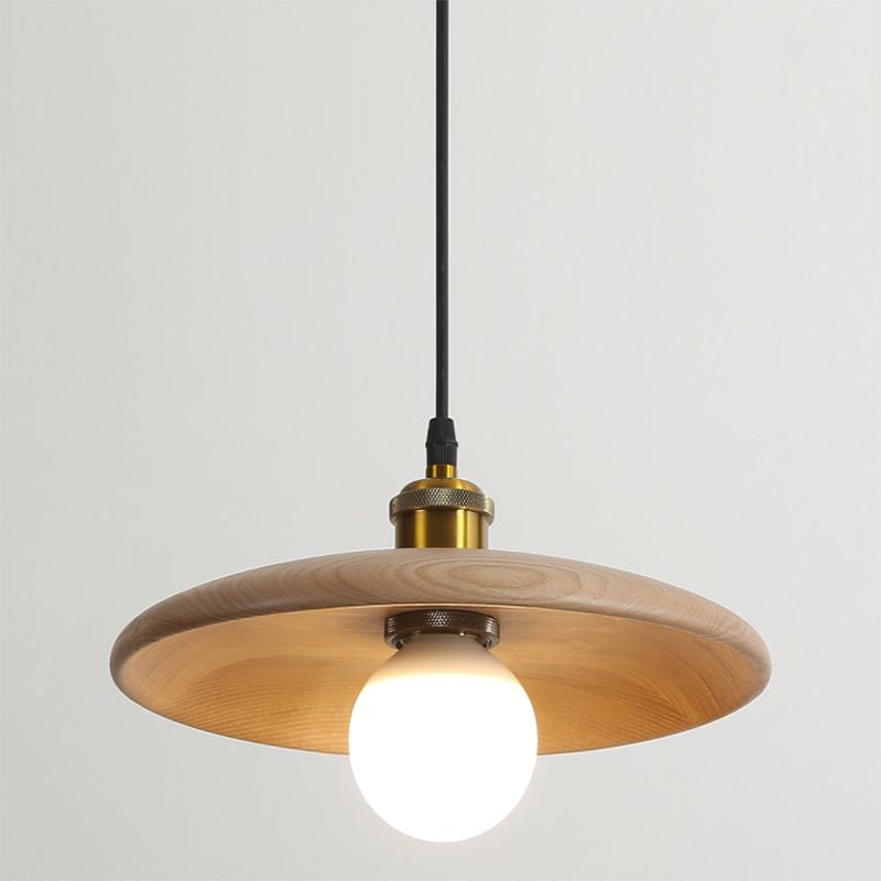 Minimalistischer Stil Anhänger Beleuchtungsbehandlung Kreis Anhänger Lichtkit mit Holzschatten