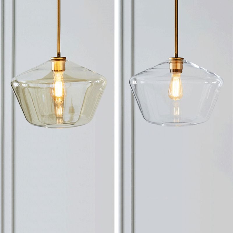 One Head Hanging Light Glass Contemporary Down Lighting Pendant for Dinning Room