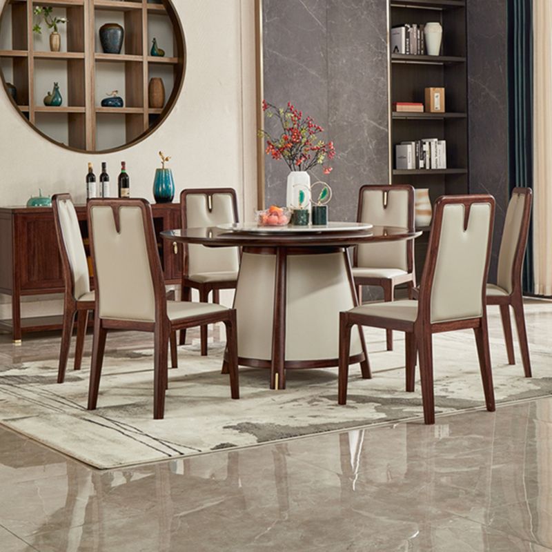 Modern DiningTable Set 1/7 Pieces with Wood Base Kitchen Furniture Set