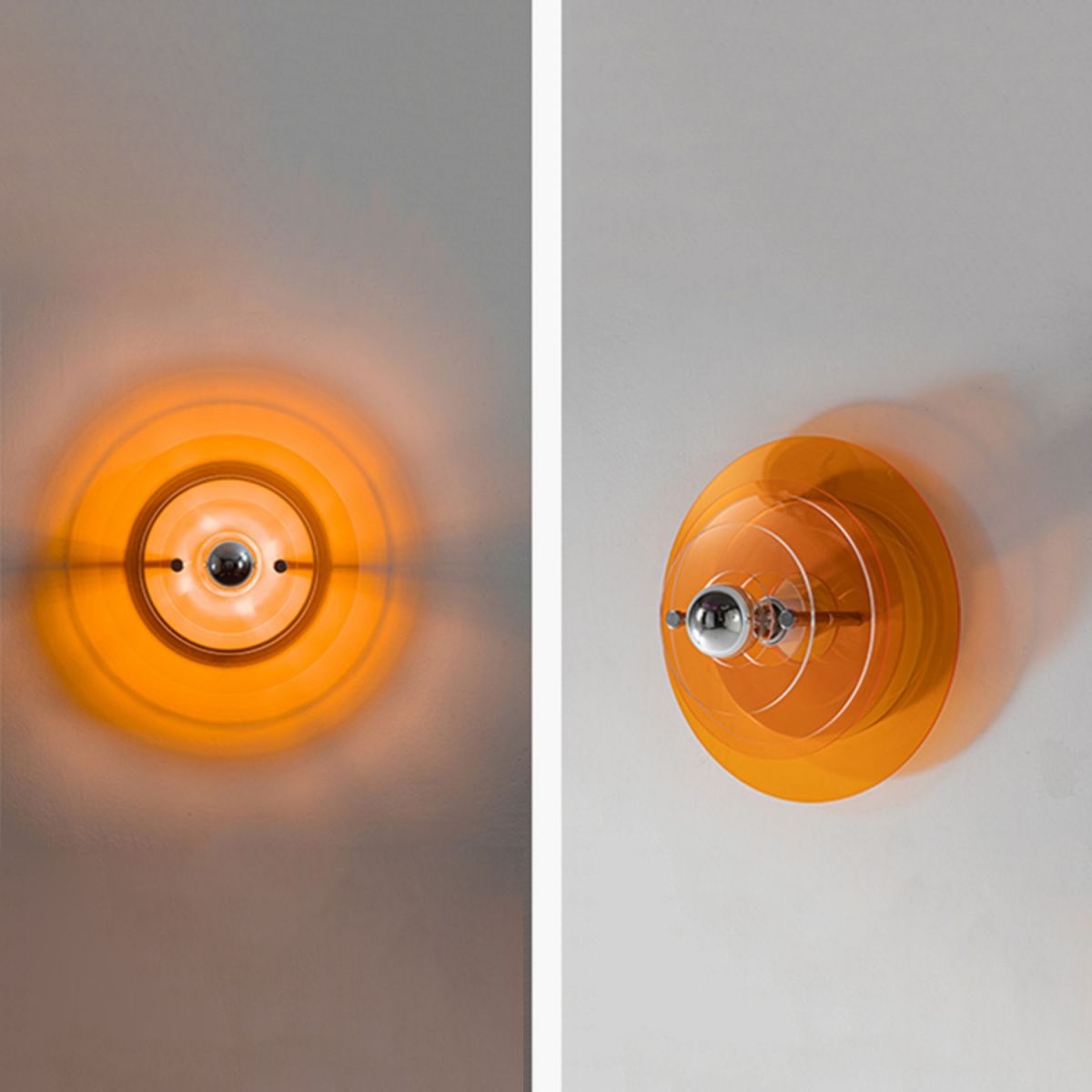 Multi-Layer Wall Sconce Lamp Nordic Acrylic 1-Light Bedroom Wall Light Fixture