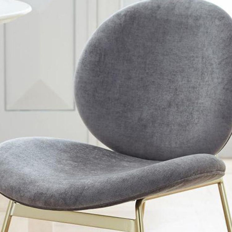 Silla de comedor de tela de lino de diseño minimalista, sillas con respaldo sólido sin brazos para el hogar